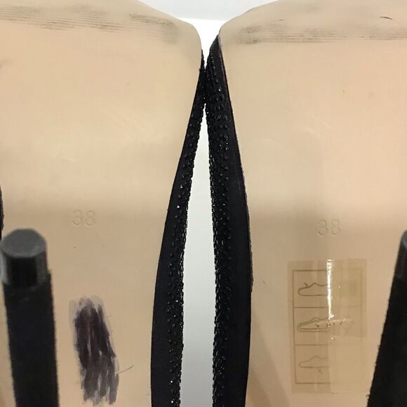 Kurt Keiger Black Giddy Embellished Open Toe 120mm Stiletto Heel Boots - Picture 9 of 11